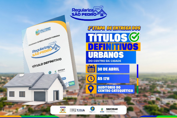 Prefeitura realizará 2ª etapa de entrega de títulos definitivos urbanos no Centro da cidade